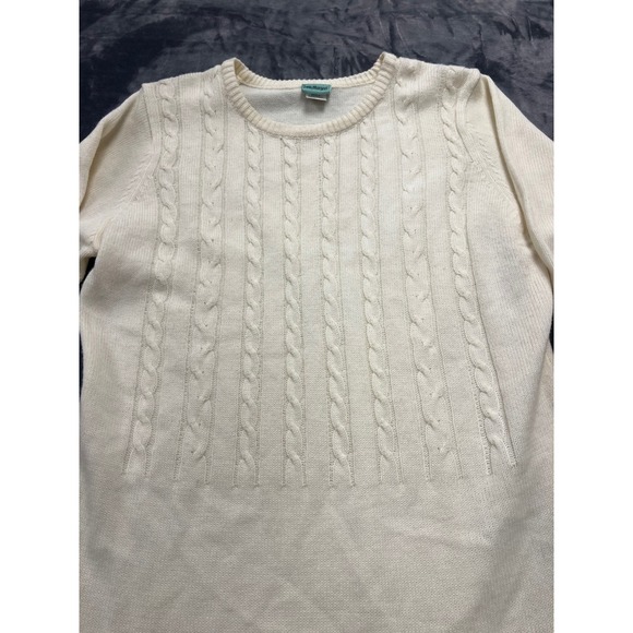 Sara Morgan Sweater Dress Womens Medium Cream Cable Knit Long Sleeve G21 Ivory - Picture 3 of 8
